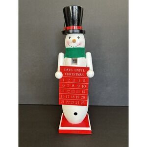 Wooden Christmas Nutcracker,14", SNOWMAN W/CHRISTMAS DAYS COUNTDOWN BOARD 21